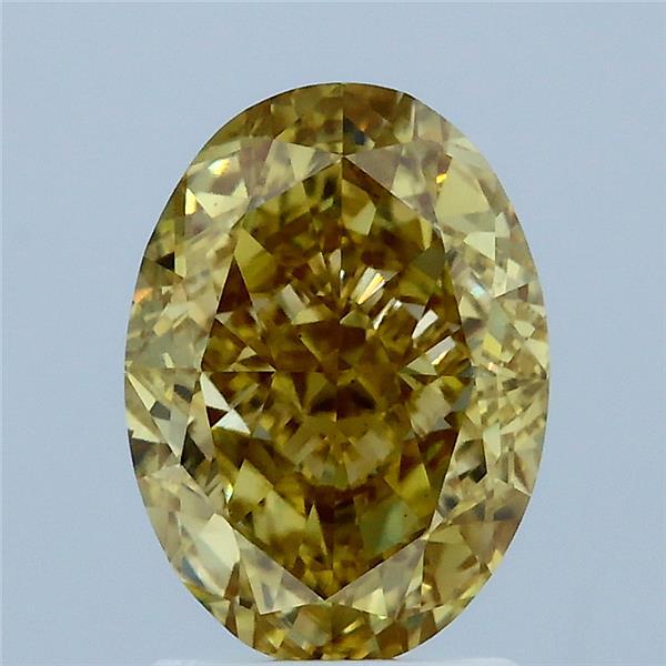 2.55 Carat Oval Shaped, Very Good Cut, FANCY VIVID YELLOW Color, VS1 Clarity, IGI Certified Lab Grown Diamond