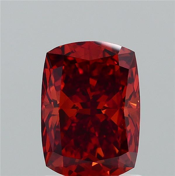 1.55 Carat Cushion Shaped, Ideal Cut, FANCY VIVID ORANGE Color, VS1 Clarity, IGI Certified Lab Grown Diamond