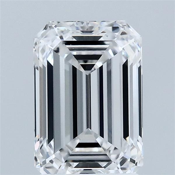 1.79 Carat Emerald Shaped, Ideal Cut, D Color, VVS2 Clarity, IGI Certified Lab Grown Diamond
