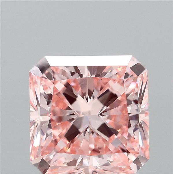 2.08 Carat Radiant Shaped, Ideal Cut, FANCY VIVID PINK Color, VS1 Clarity, IGI Certified Lab Grown Diamond