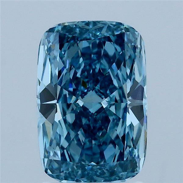 2.02 Carat Cushion Shaped, Ideal Cut, FANCY VIVID BLUE Color, VS1 Clarity, IGI Certified Lab Grown Diamond