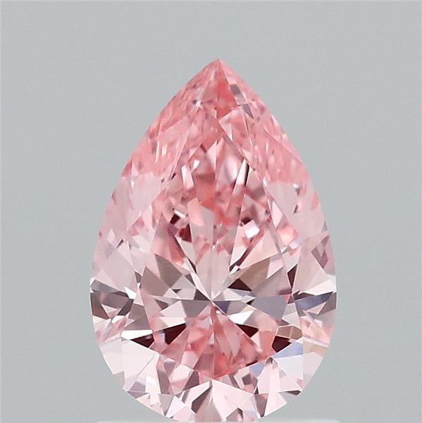 1.23 Carat Pear Shaped, Ideal Cut, FANCY VIVID PINK Color, VS1 Clarity, IGI Certified Lab Grown Diamond