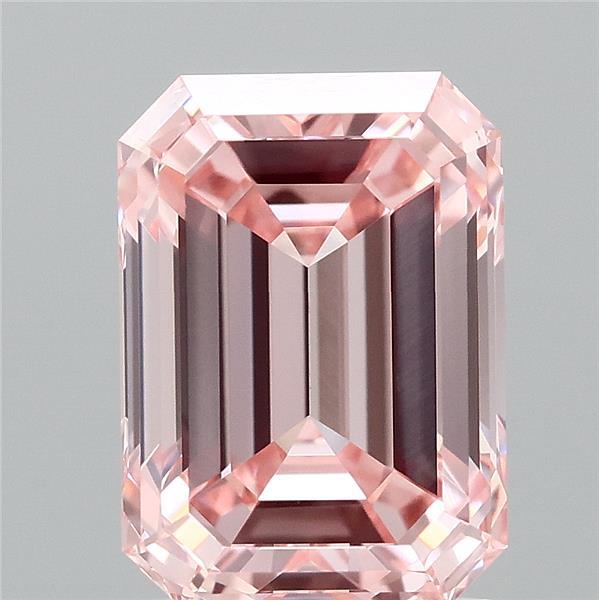 1.84 Carat Emerald Shaped, Ideal Cut, FANCY INTENSE PINK Color, VVS1 Clarity, IGI Certified Lab Grown Diamond