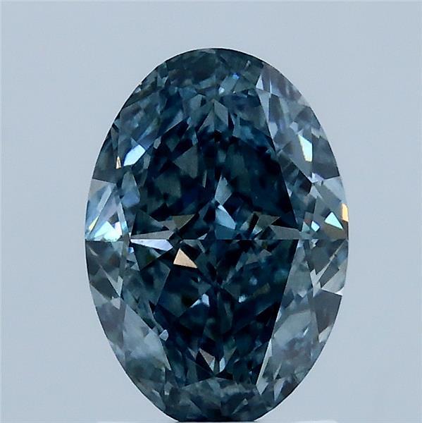 2.03 Carat Oval Shaped, Excellent Cut, FANCY VIVID BLUE Color, VS2 Clarity, IGI Certified Lab Grown Diamond