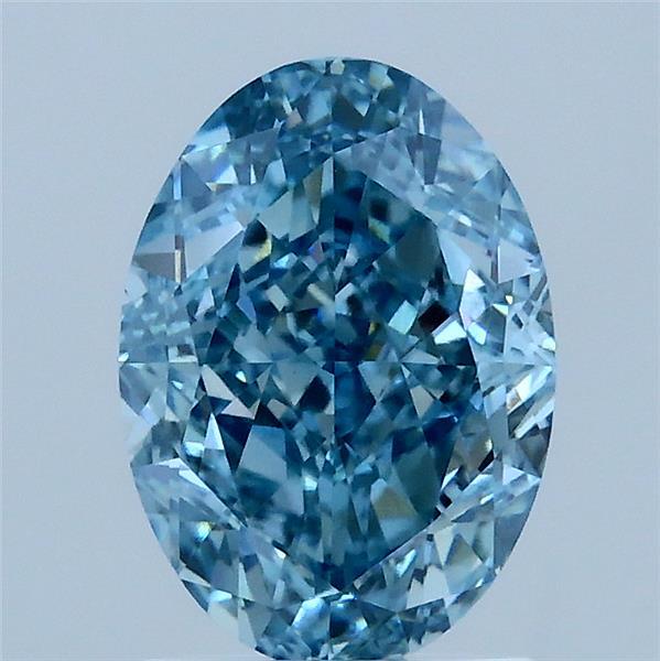 2.09 Carat Oval Shaped, Very Good Cut, FANCY VIVID BLUE Color, VVS2 Clarity, IGI Certified Lab Grown Diamond