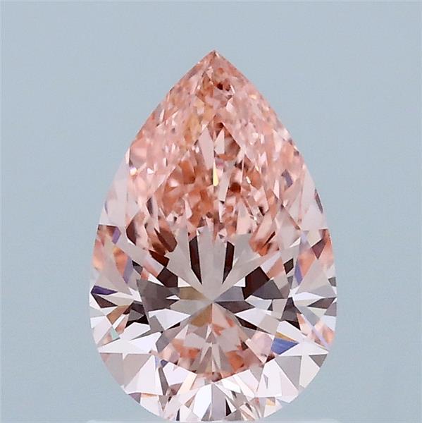 1.02 Carat Pear Shaped, Ideal Cut, FANCY VIVID PINK Color, VVS2 Clarity, IGI Certified Lab Grown Diamond