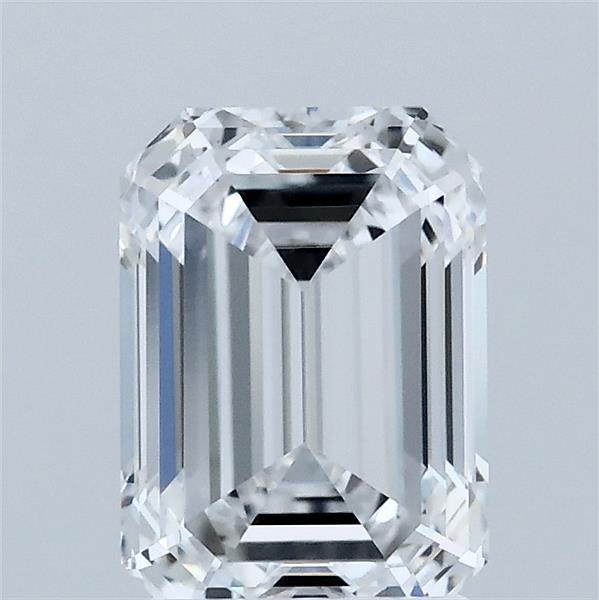 1.85 Carat Emerald Shaped, Ideal Cut, D Color, VVS2 Clarity, IGI Certified Lab Grown Diamond