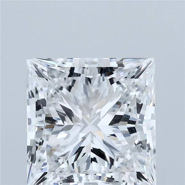 4.01 Carat Princess Shaped, Ideal Cut, D Color, VVS2 Clarity, IGI Certified Lab Grown Diamond