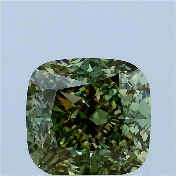 2.02 Carat Cushion Shaped, Excellent Cut, FANCY VIVID GREEN Color, VS1 Clarity, IGI Certified Lab Grown Diamond