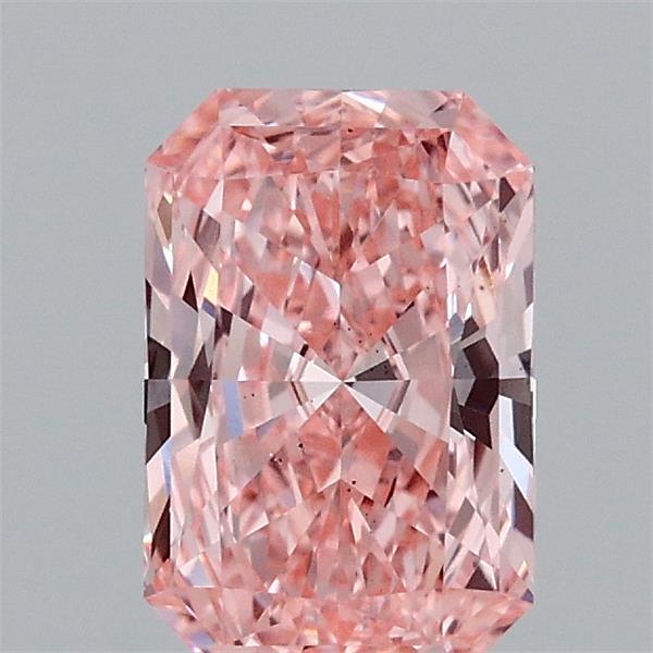 1.01 Carat Radiant Shaped, Excellent Cut, FANCY VIVID PINK Color, VS2 Clarity, IGI Certified Lab Grown Diamond