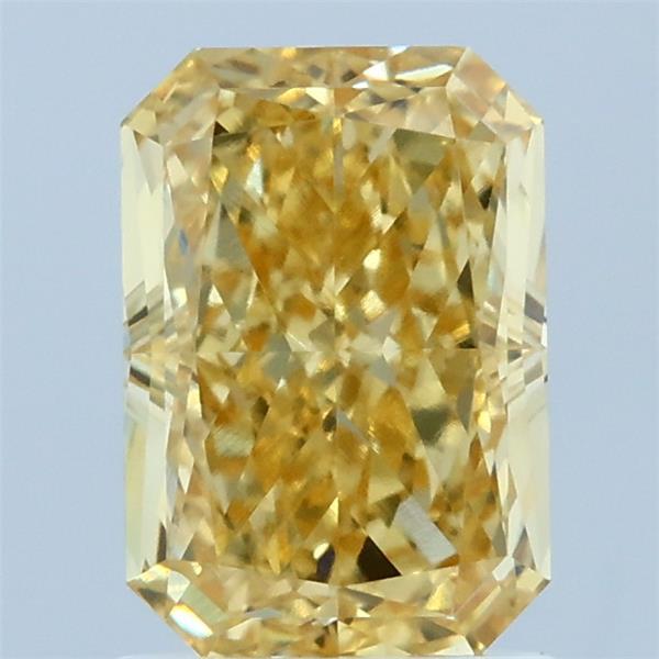 1.86 Carat Radiant Shaped, Excellent Cut, FANCY INTENSE YELLOW Color, VVS2 Clarity, IGI Certified Lab Grown Diamond