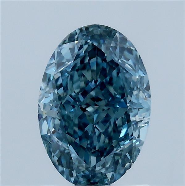 1.59 Carat Oval Shaped, Excellent Cut, FANCY VIVID BLUE Color, VS1 Clarity, IGI Certified Lab Grown Diamond