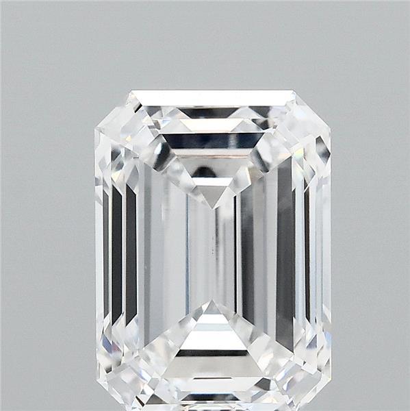 2.79 Carat Emerald Shaped, Ideal Cut, D Color, VVS1 Clarity, IGI Certified Lab Grown Diamond