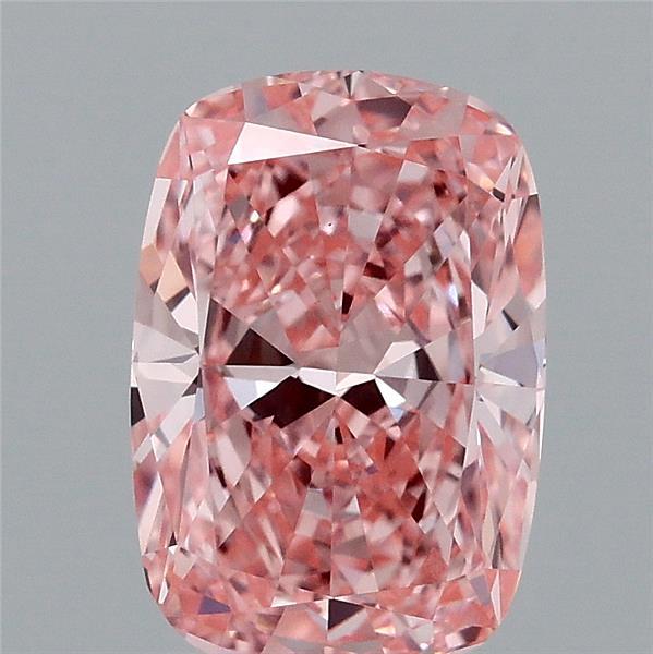 2.01 Carat Cushion Shaped, Excellent Cut, FANCY VIVID PINK Color, VS1 Clarity, IGI Certified Lab Grown Diamond