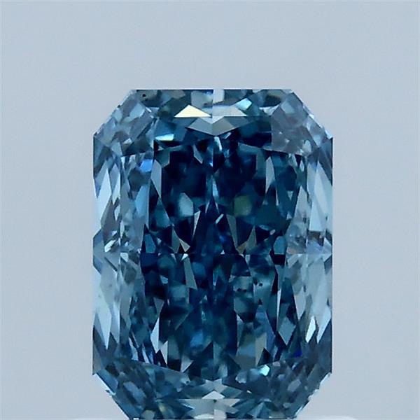1.07 Carat Radiant Shaped, Excellent Cut, FANCY VIVID BLUE Color, VS2 Clarity, IGI Certified Lab Grown Diamond