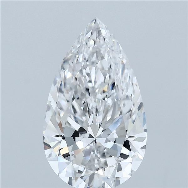 2.08 Carat Pear Shaped, Ideal Cut, E Color, VVS1 Clarity, IGI Certified Lab Grown Diamond