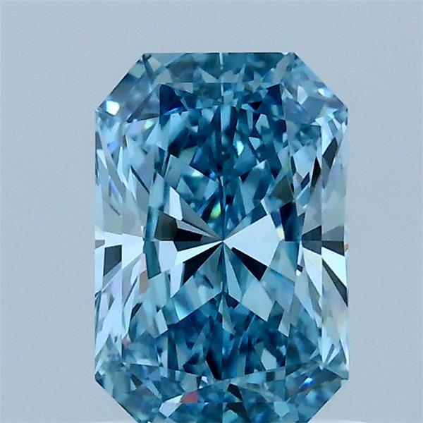 1.11 Carat Radiant Shaped, Ideal Cut, FANCY VIVID BLUE Color, VVS2 Clarity, IGI Certified Lab Grown Diamond