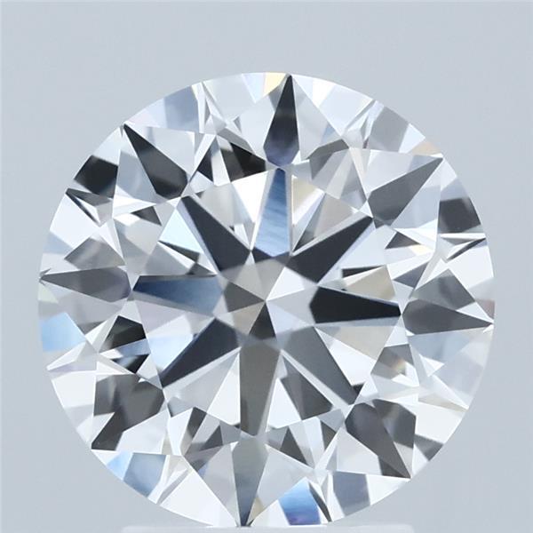 3.05 Carat Round Shaped, Ideal Cut, F Color, VVS2 Clarity, IGI Certified Lab Grown Diamond