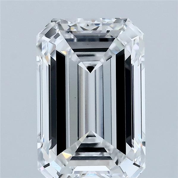 2.50 Carat Emerald Shaped, Ideal Cut, E Color, VVS2 Clarity, IGI Certified Lab Grown Diamond