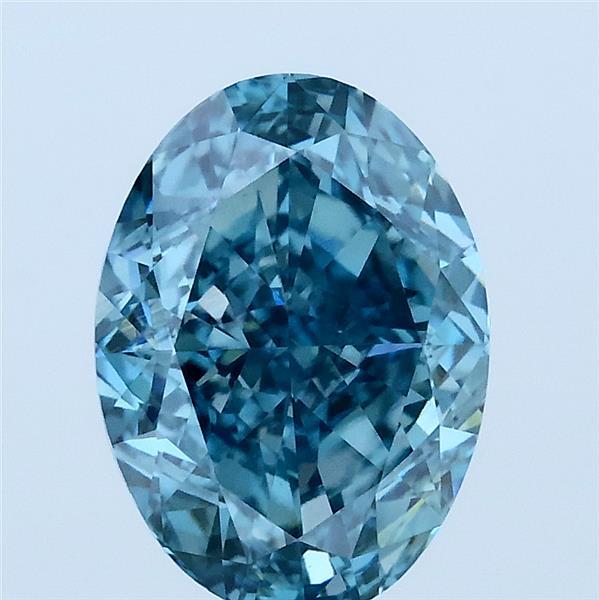 2.81 Carat Oval Shaped, Excellent Cut, FANCY VIVID BLUE Color, VS1 Clarity, IGI Certified Lab Grown Diamond