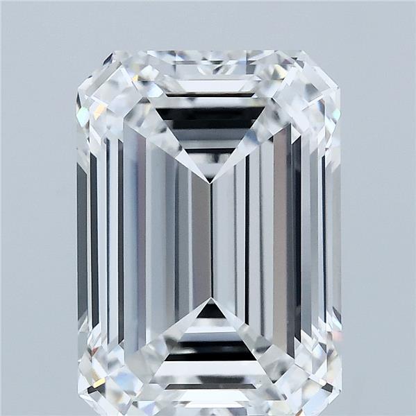 5.06 Carat Emerald Shaped, Ideal Cut, E Color, VVS2 Clarity, IGI Certified Lab Grown Diamond
