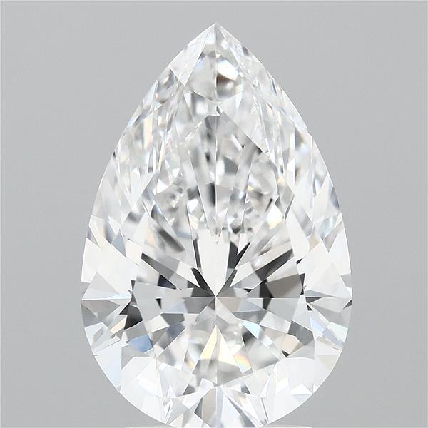 3.06 Carat Pear Shaped, Ideal Cut, E Color, VVS1 Clarity, IGI Certified Lab Grown Diamond