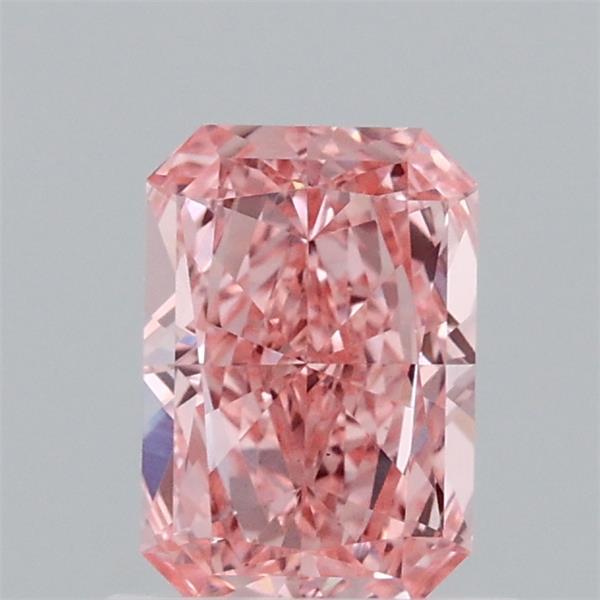 0.83 Carat Radiant Shaped, Excellent Cut, FANCY VIVID PINK Color, VS1 Clarity, IGI Certified Lab Grown Diamond