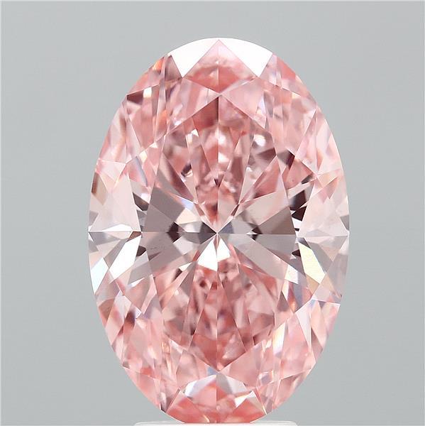 5.17 Carat Oval Shaped, Ideal Cut, FANCY VIVID PINK Color, VS1 Clarity, IGI Certified Lab Grown Diamond