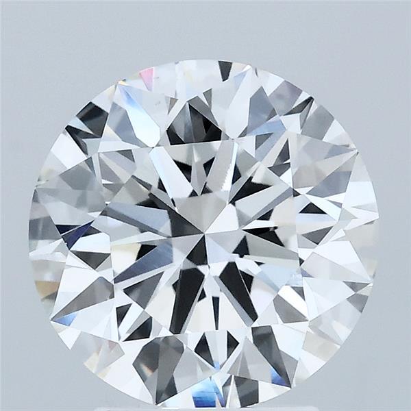 3.07 Carat Round Shaped, Ideal Cut, F Color, VVS2 Clarity, IGI Certified Lab Grown Diamond