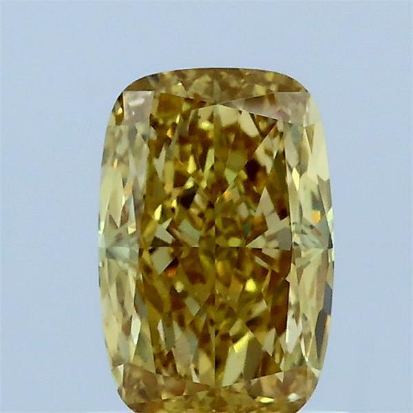 1.05 Carat Cushion Shaped, Excellent Cut, FANCY INTENSE YELLOW Color, VVS2 Clarity, IGI Certified Lab Grown Diamond