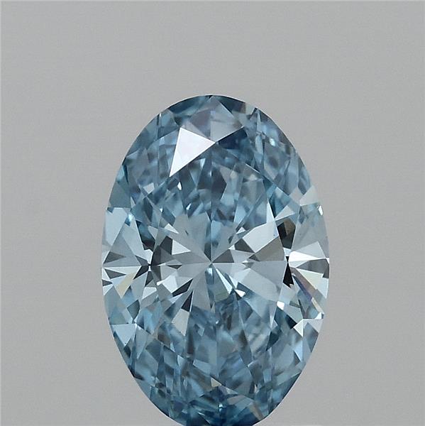1.44 Carat Oval Shaped, Ideal Cut, FANCY VIVID BLUE Color, VS1 Clarity, IGI Certified Lab Grown Diamond