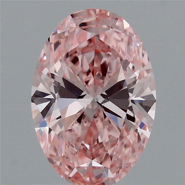 1.24 Carat Oval Shaped, Ideal Cut, FANCY INTENSE PINK Color, VVS2 Clarity, IGI Certified Lab Grown Diamond
