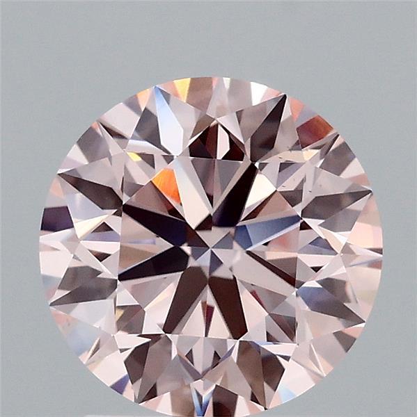 2.05 Carat Round Shaped, Excellent Cut, FANCY INTENSE PINK Color, VS1 Clarity, IGI Certified Lab Grown Diamond