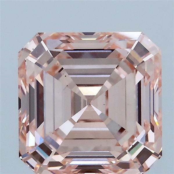 3.12 Carat Asscher Shaped, Ideal Cut, FANCY INTENSE PINK Color, VS2 Clarity, IGI Certified Lab Grown Diamond