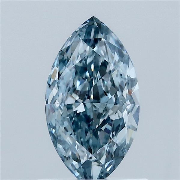 1.04 Carat Marquise Shaped, Ideal Cut, FANCY INTENSE BLUE Color, VS1 Clarity, IGI Certified Lab Grown Diamond