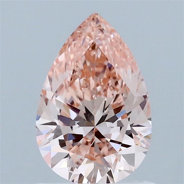 1.00 Carat Pear Shaped, Ideal Cut, FANCY INTENSE PINK Color, VVS1 Clarity, IGI Certified Lab Grown Diamond
