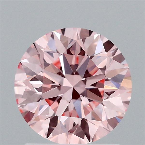 1.49 Carat Round Shaped, Excellent Cut, FANCY INTENSE PINK Color, VS1 Clarity, IGI Certified Lab Grown Diamond