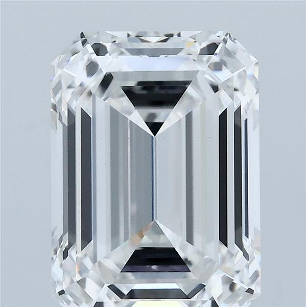 4.36 Carat Emerald Shaped, Ideal Cut, D Color, VVS2 Clarity, IGI Certified Lab Grown Diamond