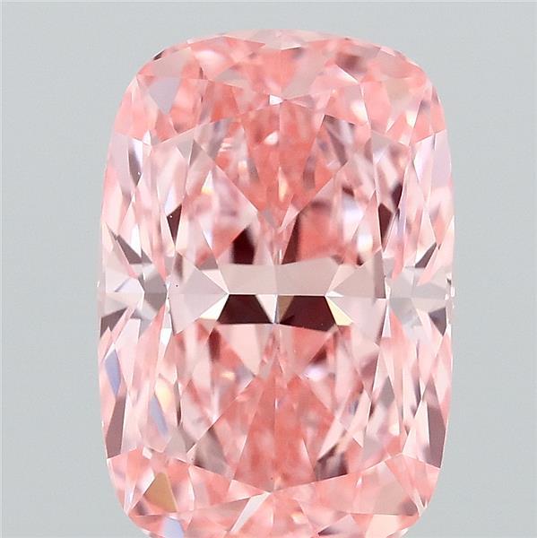 1.86 Carat Cushion Shaped, Ideal Cut, FANCY VIVID PINK Color, VVS2 Clarity, IGI Certified Lab Grown Diamond
