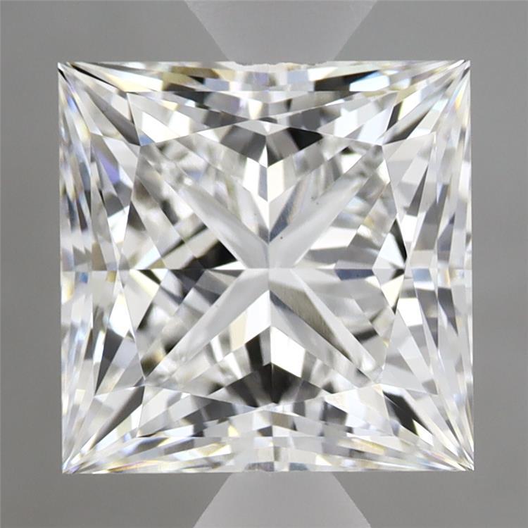 3.13 Carat Princess Shaped, Ideal Cut, E Color, VS1 Clarity, IGI Certified Lab Grown Diamond