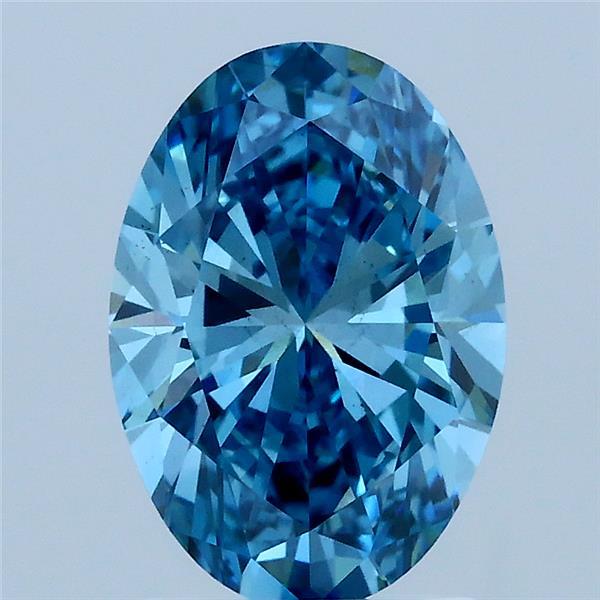 2.00 Carat Oval Shaped, Excellent Cut, FANCY VIVID BLUE Color, VS2 Clarity, IGI Certified Lab Grown Diamond