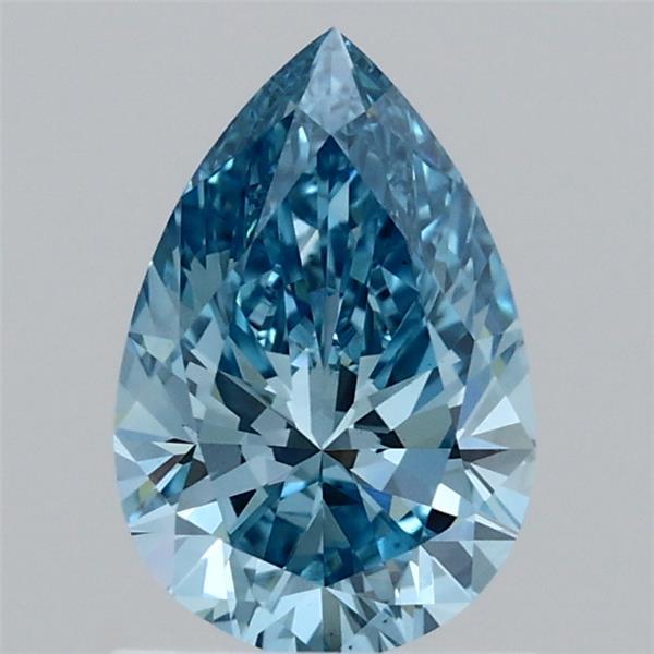 1.05 Carat Pear Shaped, Ideal Cut, FANCY VIVID BLUE Color, VS1 Clarity, IGI Certified Lab Grown Diamond