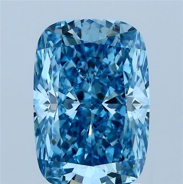 2.18 Carat Cushion Shaped, Ideal Cut, FANCY VIVID BLUE Color, VS2 Clarity, IGI Certified Lab Grown Diamond