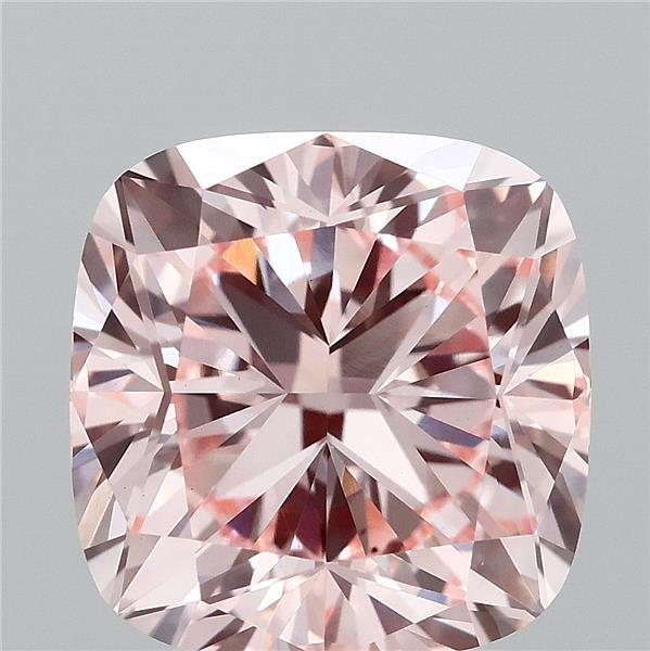 3.04 Carat Cushion Shaped, Ideal Cut, FANCY INTENSE PINK Color, VS1 Clarity, IGI Certified Lab Grown Diamond