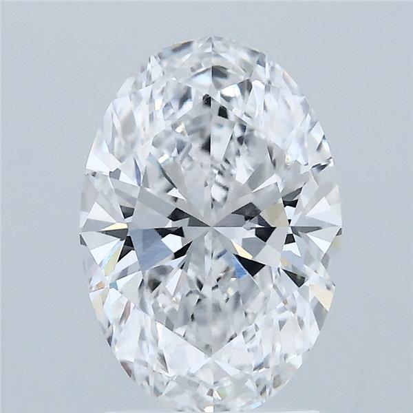 2.07 Carat Oval Shaped, Ideal Cut, D Color, VVS2 Clarity, IGI Certified Lab Grown Diamond