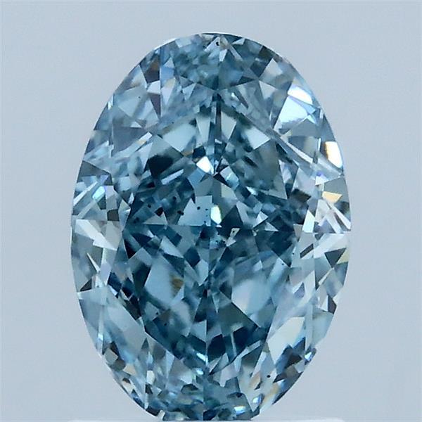 1.55 Carat Oval Shaped, Excellent Cut, FANCY INTENSE BLUE Color, VS1 Clarity, IGI Certified Lab Grown Diamond