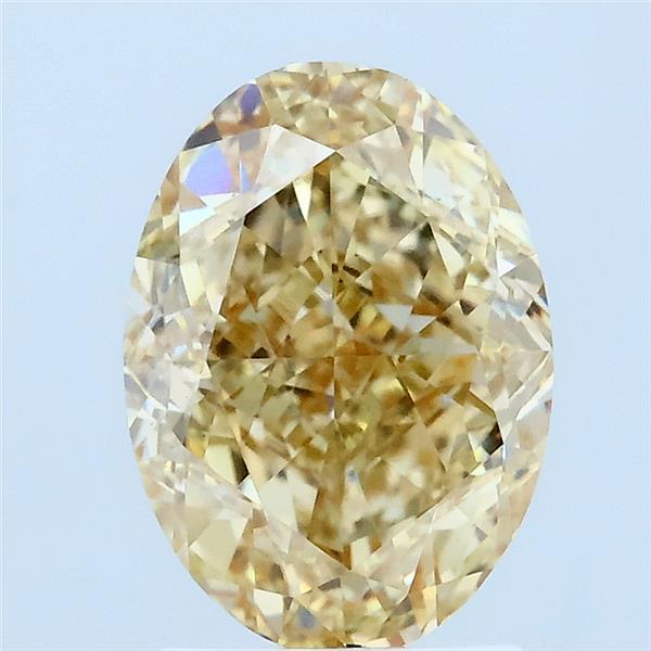 2.59 Carat Oval Shaped, Very Good Cut, FANCY YELLOW Color, VS1 Clarity, IGI Certified Lab Grown Diamond