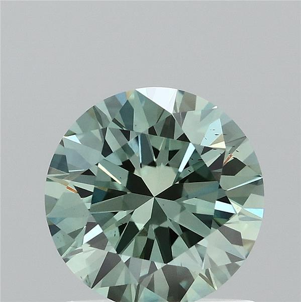 1.04 Carat Round Shaped, Ideal Cut, FANCY VIVID GREEN Color, VS2 Clarity, IGI Certified Lab Grown Diamond