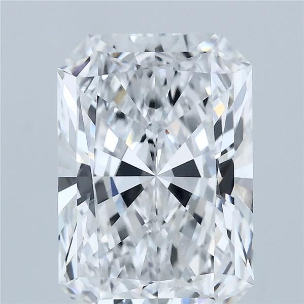 3.60 Carat Radiant Shaped, Ideal Cut, D Color, VVS2 Clarity, IGI Certified Lab Grown Diamond