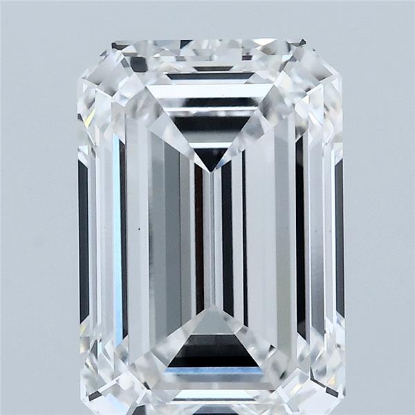 4.07 Carat Emerald Shaped, Ideal Cut, E Color, VVS2 Clarity, IGI Certified Lab Grown Diamond